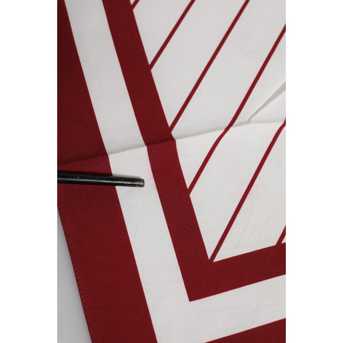 Dolce & Gabbana White Red DG Logo Square Men Foulard Scarf