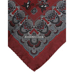 Dolce & Gabbana Maroon Monkey Print Silk Square Foulard Scarf MS7251