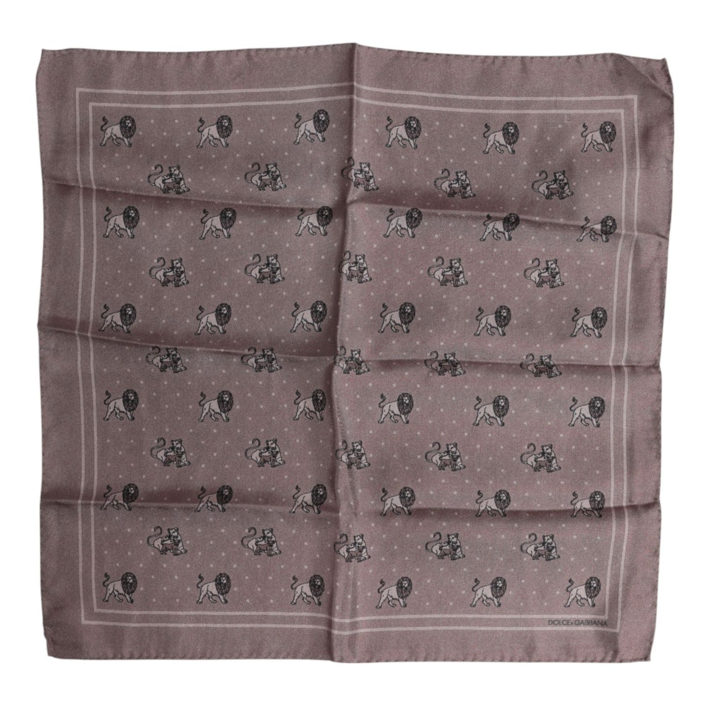 Dolce & Gabbana Brown Animal Print Square Foulard Scarf