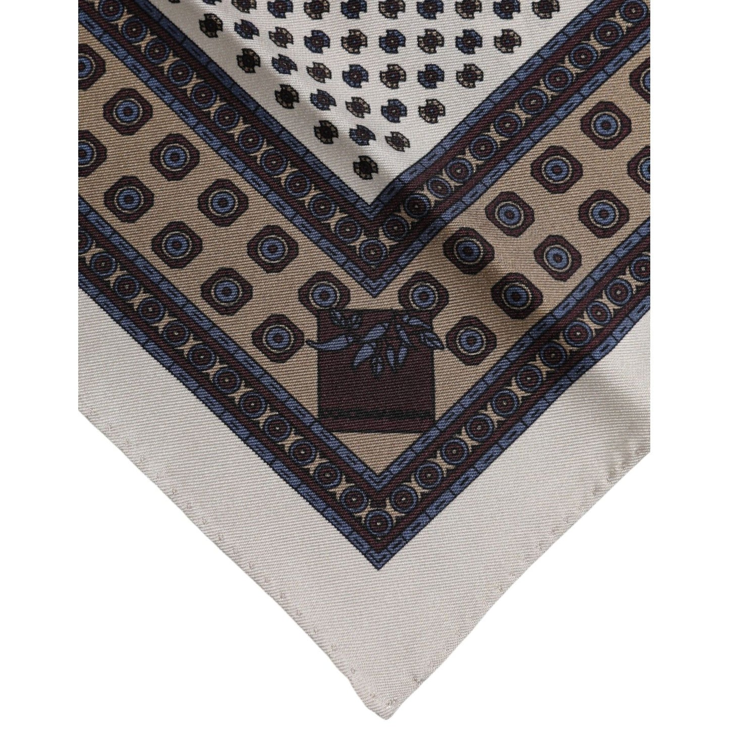 Dolce & Gabbana Multicolor Patterned Square Men Foulard Scarf