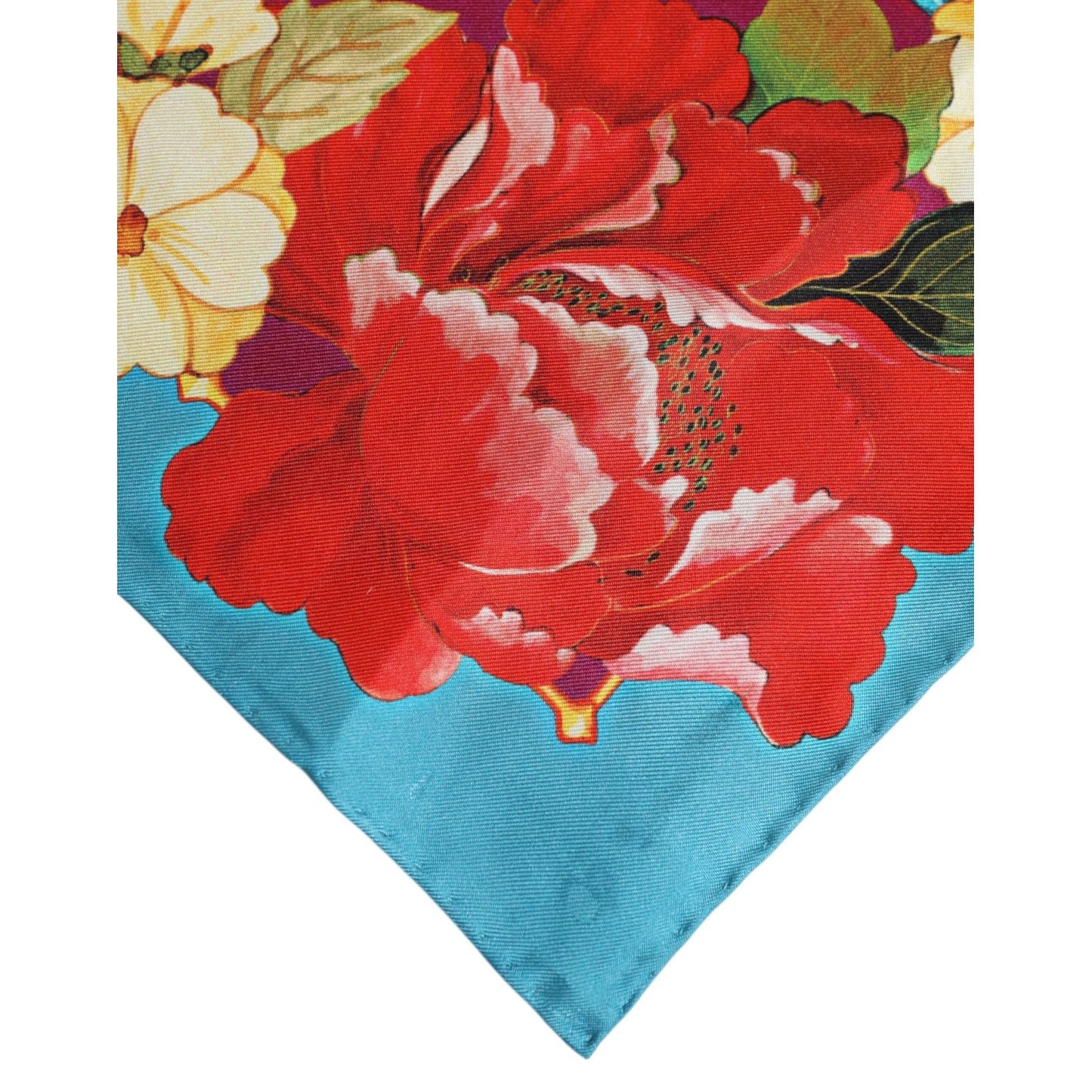 Dolce & Gabbana Multicolor Floral Print Square Foulard Scarf