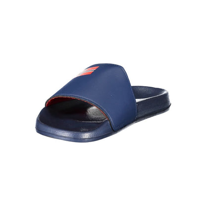 Norway 1963 Blue Plastic Men Sandal with logo, stylish and trendy footwear for casual wear.