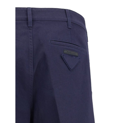 Prada Blue Cotton Chino Pants