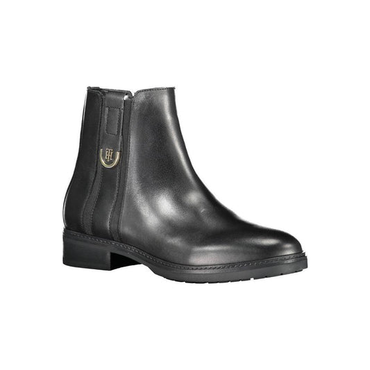 Tommy Hilfiger Black Leather Women Boot TO-9397-EU36/US6
