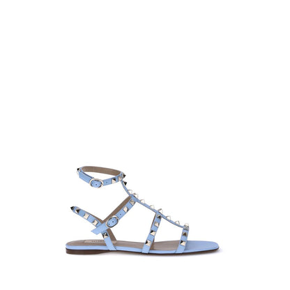 Valentino Garavani Light Blue Calf Leather Bos Taurus Sandals