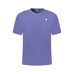 K-WAY Blue Cotton Men T-Shirt with K-WAY logo and short sleeves in bold blue hue