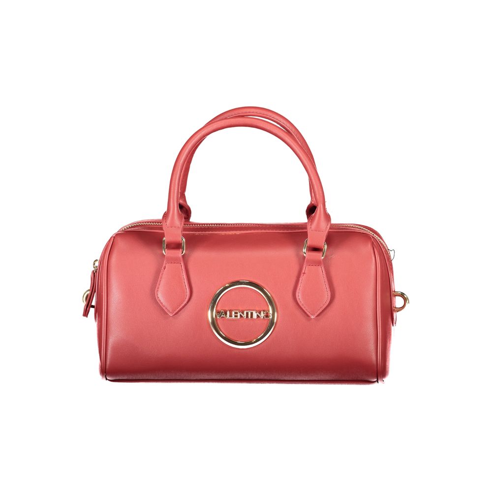 Mario Valentino Red Polyethylene Handbag with handles, adjustable strap, zip closure, and logo