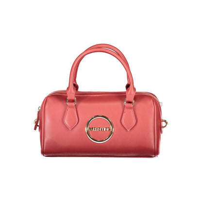 Mario Valentino Red Polyethylene Handbag with handles, adjustable strap, zip closure, and logo