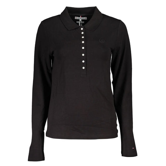 Tommy Hilfiger Black Cotton Polo Shirt