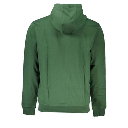 Tommy Hilfiger Green Cotton Men Sweater with Hood