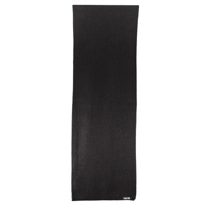 Calvin Klein Black Cotton Scarf, 30x160 cm, featuring logo detail - stylish and versatile accessory for various occasions.