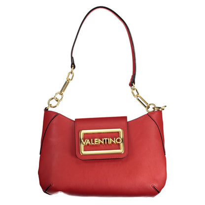 Mario Valentino Red Polyethylene Women Handbag with logo and adjustable strap