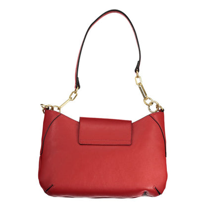 Mario Valentino Red Polyethylene Women Handbag with contrast details and adjustable strap for versatile styling options.
