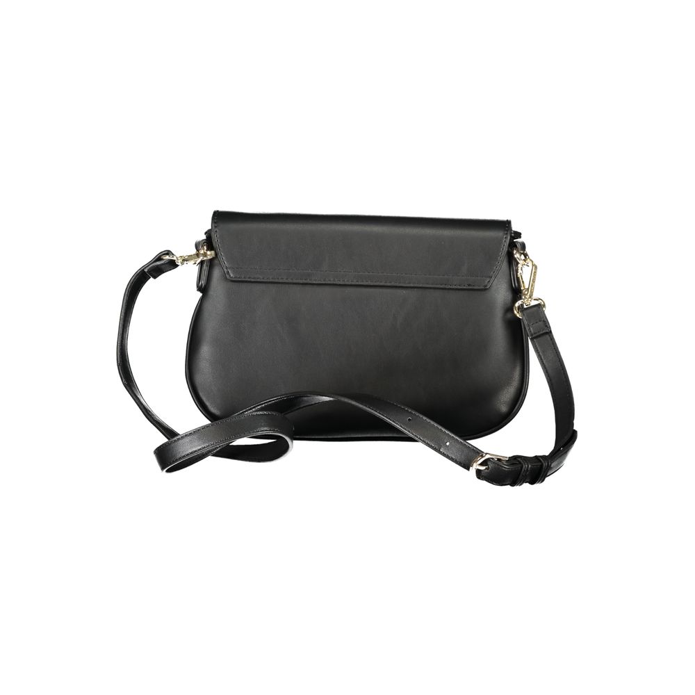 Mario Valentino Black Polyethylene Handbag with adjustable strap and internal pockets