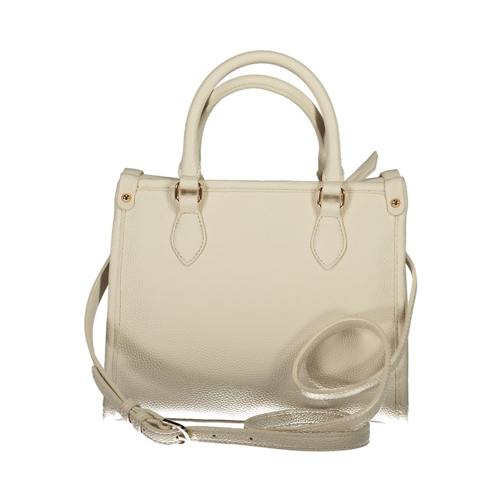 Mario Valentino Beige Polyethylene Handbag with handles and shoulder strap