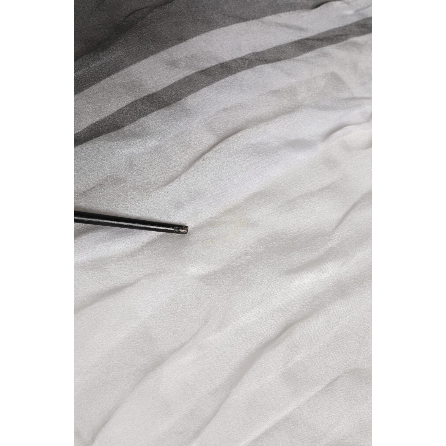 Dolce & Gabbana White Black Silk Warmer Wrap Foulard Scarf