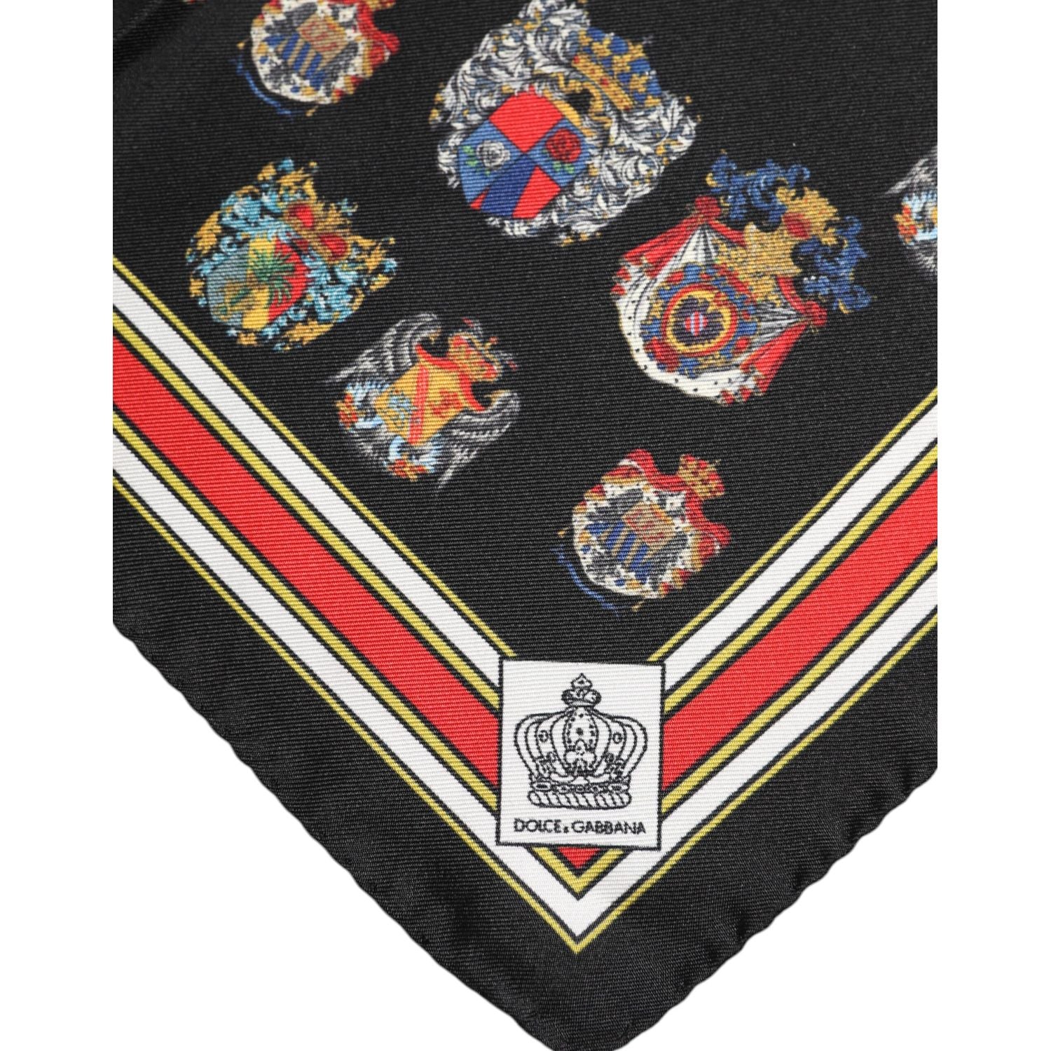 Dolce & Gabbana Multicolor Silk Square Men Foulard Scarf