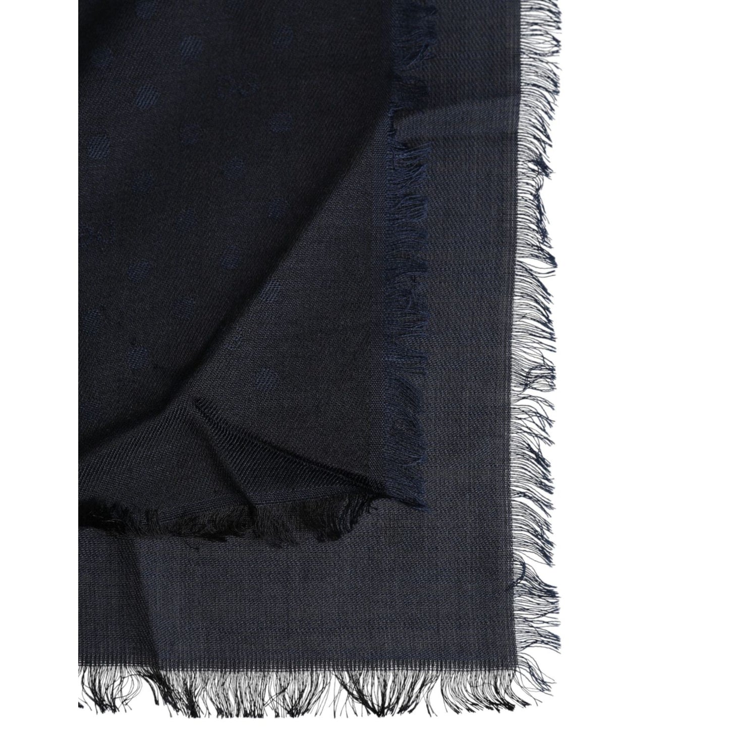 Dolce & Gabbana Black Viscose Fringes Neck Warmer Scarf