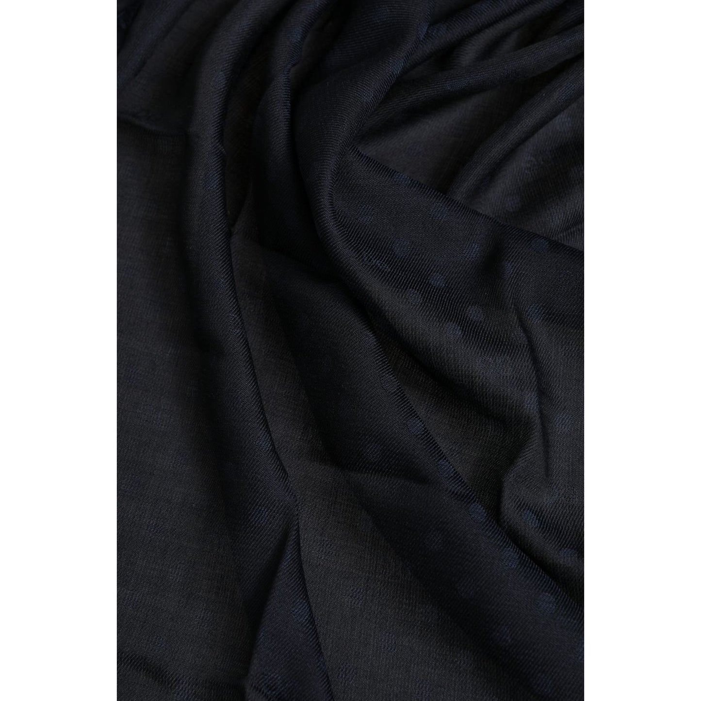 Dolce & Gabbana Black Viscose Fringes Neck Warmer Scarf
