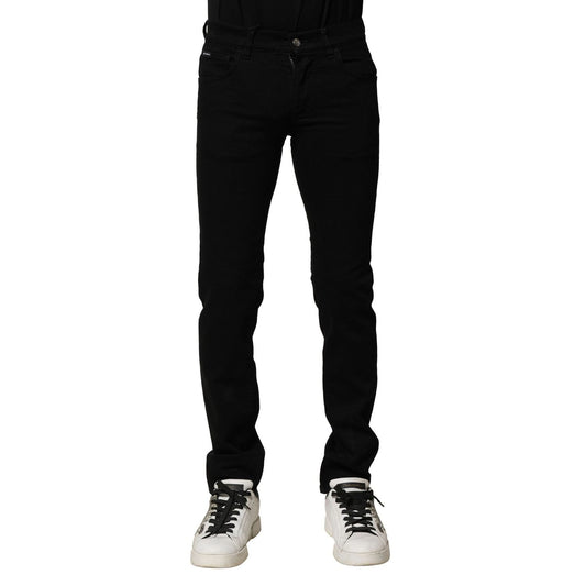 Dolce & Gabbana Black Cotton Stretch Skinny Men Denim Jeans PAN75814-44
