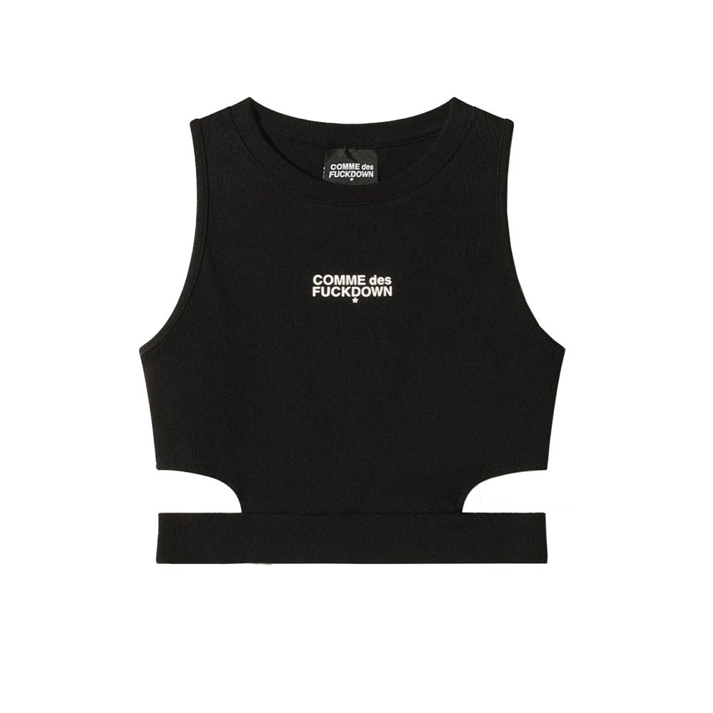Comme Des Fuckdown Black Cotton Women Top