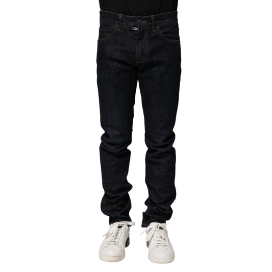 Dolce & Gabbana Black Cotton Skinny Denim Men Jeans PAN74792-46