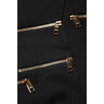 Dolce & Gabbana Black Wool Zipper Detailing Blazer Jacket