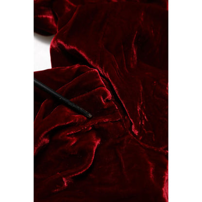 Dolce & Gabbana Red Viscose DG Logo Mid Waist Pants