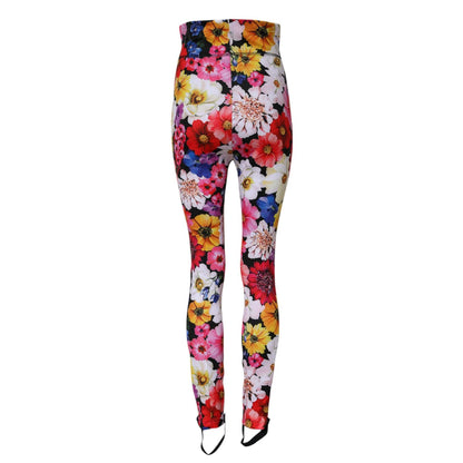 Dolce & Gabbana Multicolor Floral High Waist Leggings Pants