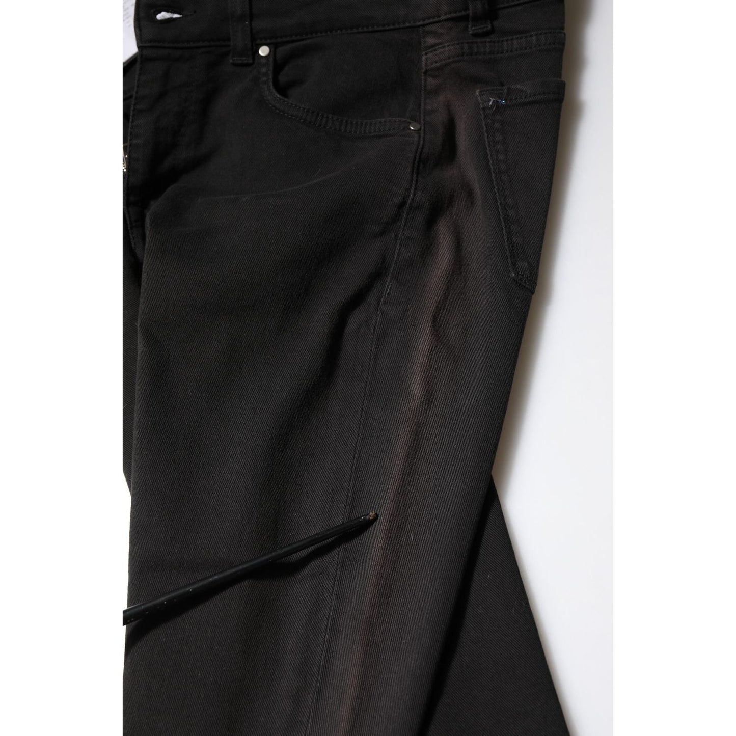 Dolce & Gabbana Black Cotton Skinny Mid Waisted Denim Jeans