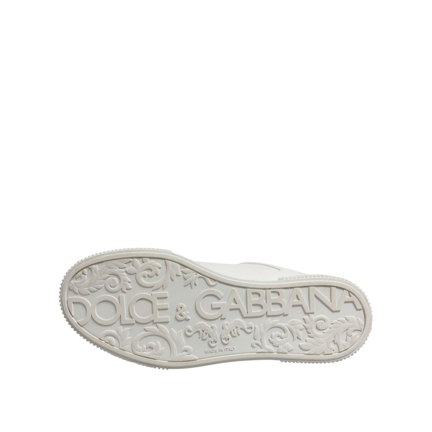 Dolce & Gabbana White Miami Leather Low Top Men Sneakers Shoes