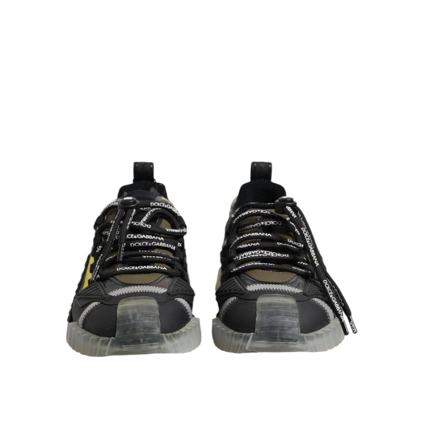 Dolce & Gabbana Black Lace Up Low Top NS1 Sneakers Shoes