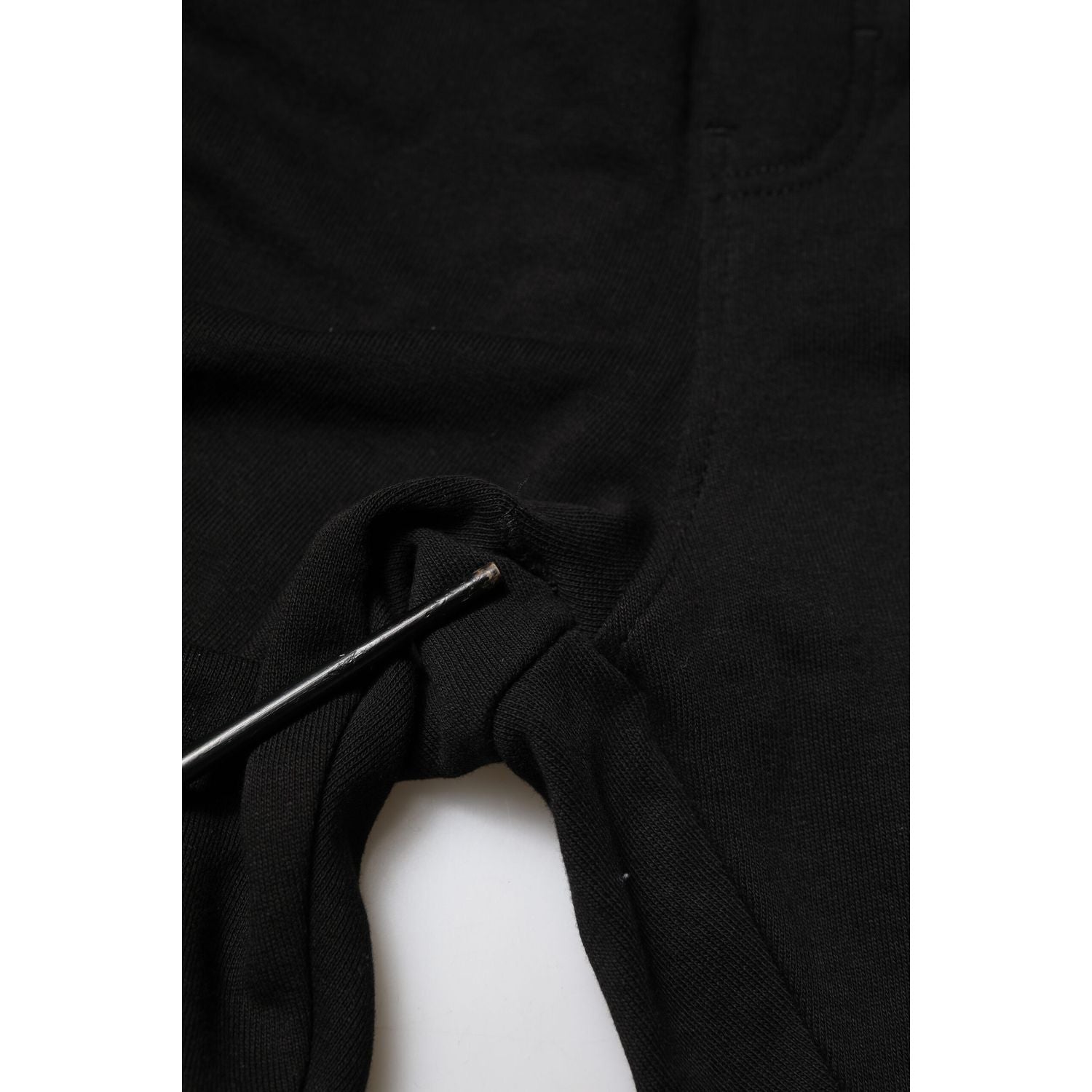 Dolce & Gabbana Black Cotton Logo Tape Men Jogger Pants
