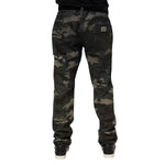 Dolce & Gabbana Blue Cotton Camouflage Denim Jeans