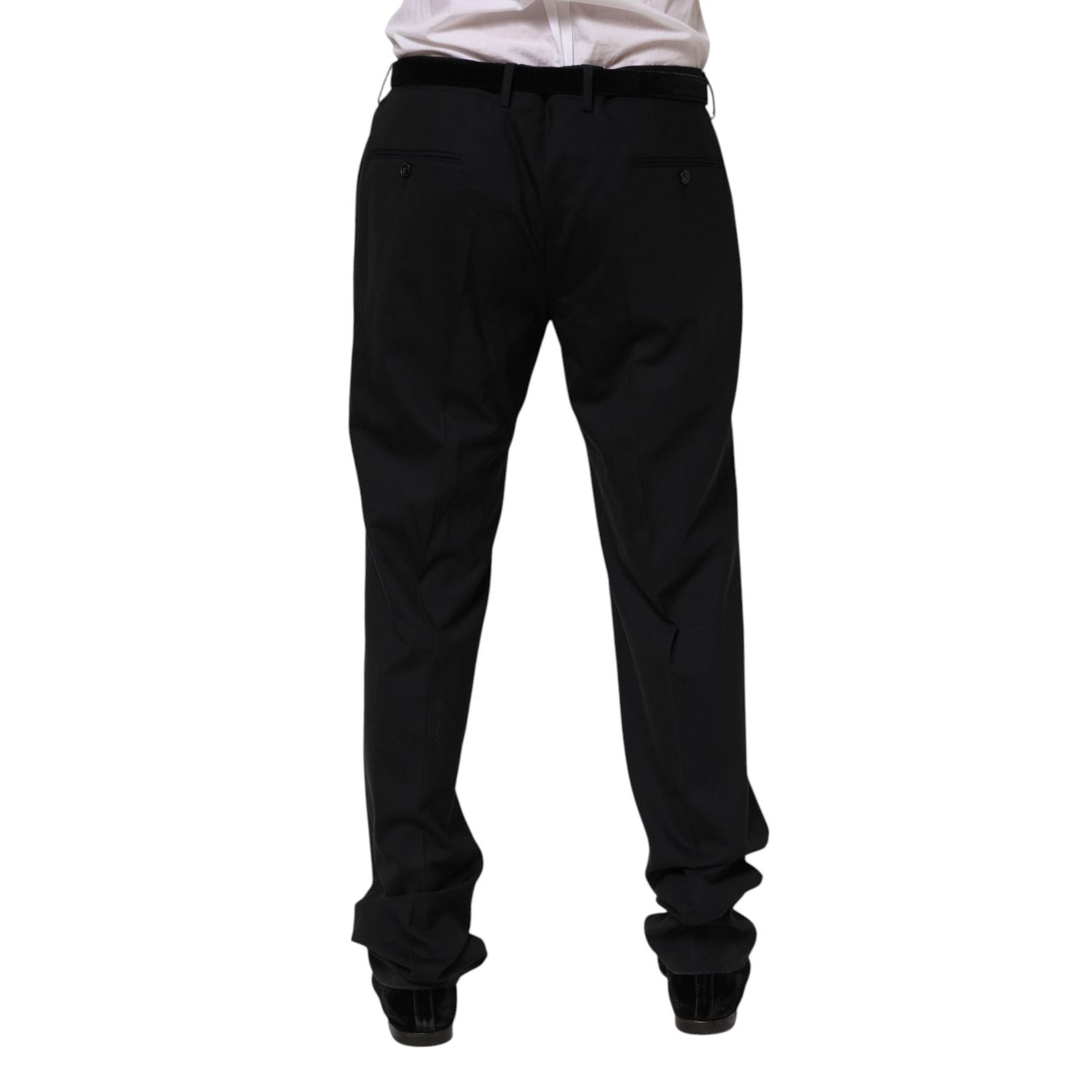 Dolce & Gabbana Black Wool Formal Dress Pants