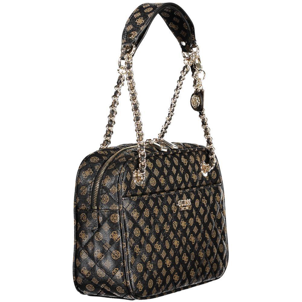 Front view with bag zipped and handles upright.
