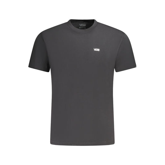 Classic Vans Black Cotton T-Shirt with short sleeves, crew neck, and logo print.