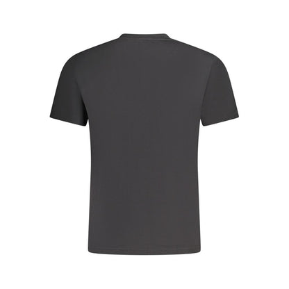 Vans Black Cotton T-Shirt, short sleeve classic fit with crew neck and logo print, back view