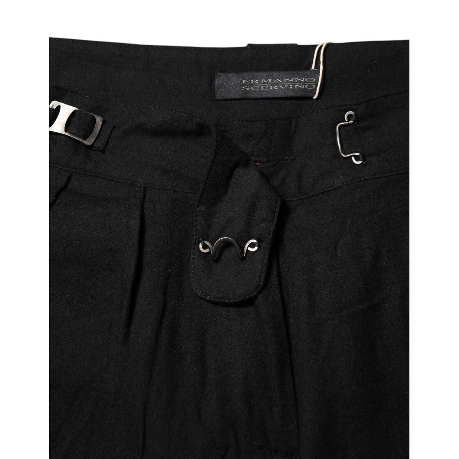 Ermanno Scervino Black Straight Fit High Waist Pants