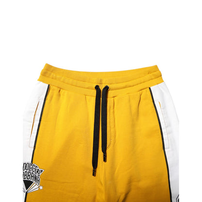 Dolce & Gabbana Yellow Cotton Sweatpants Jogger Trouser Pants