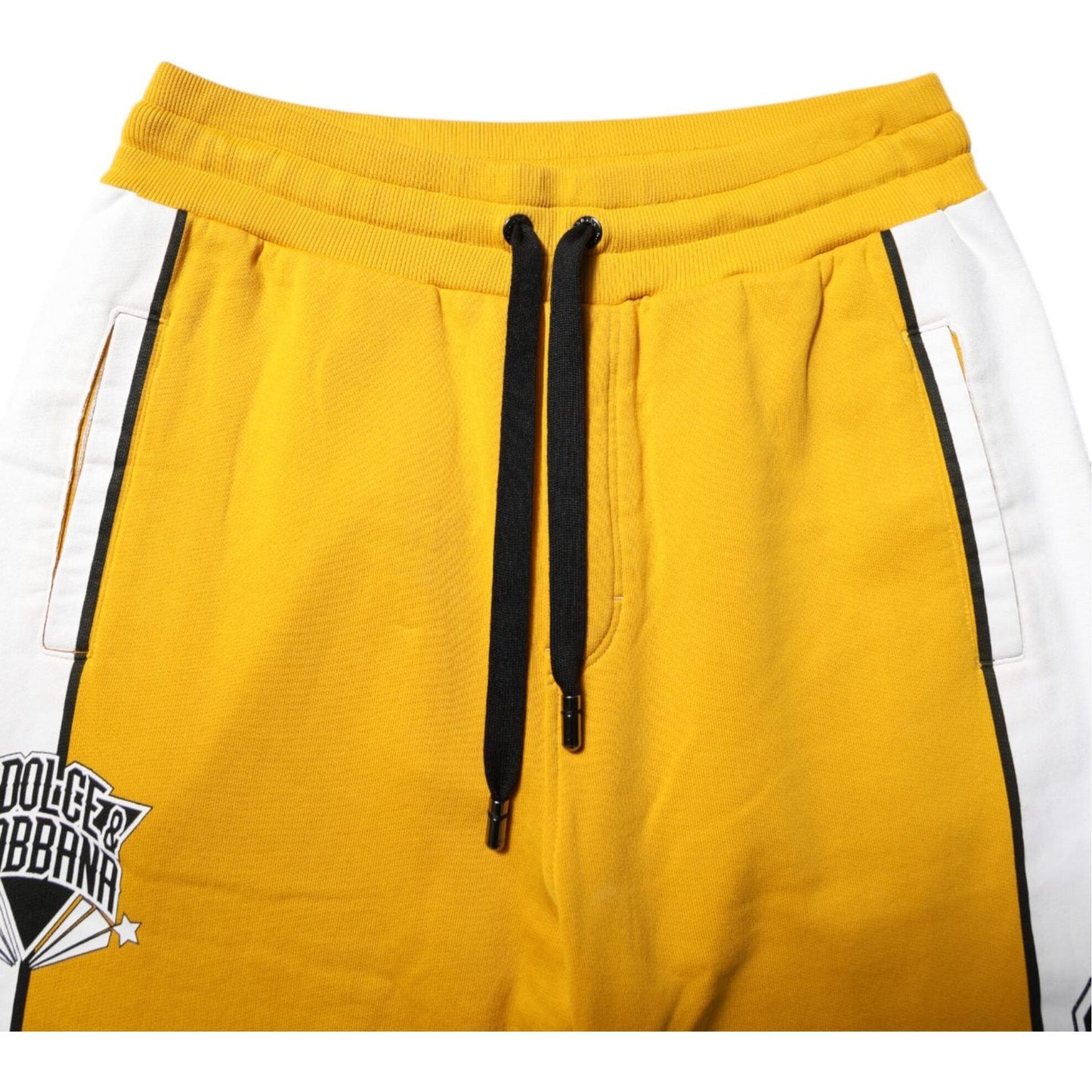 Dolce & Gabbana Yellow Cotton Sweatpants Jogger Trouser Pants PAN76379-48