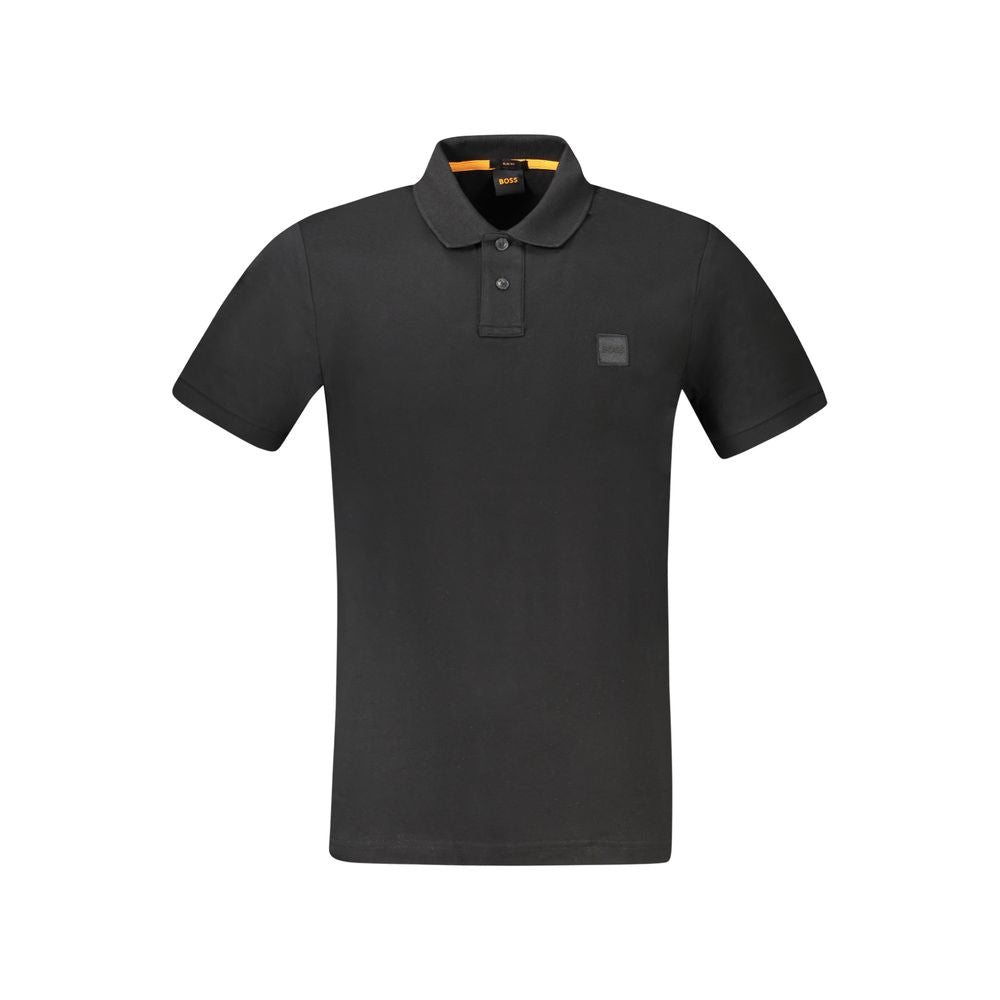 Hugo Boss Black Cotton Polo Shirt BO-33132-S
