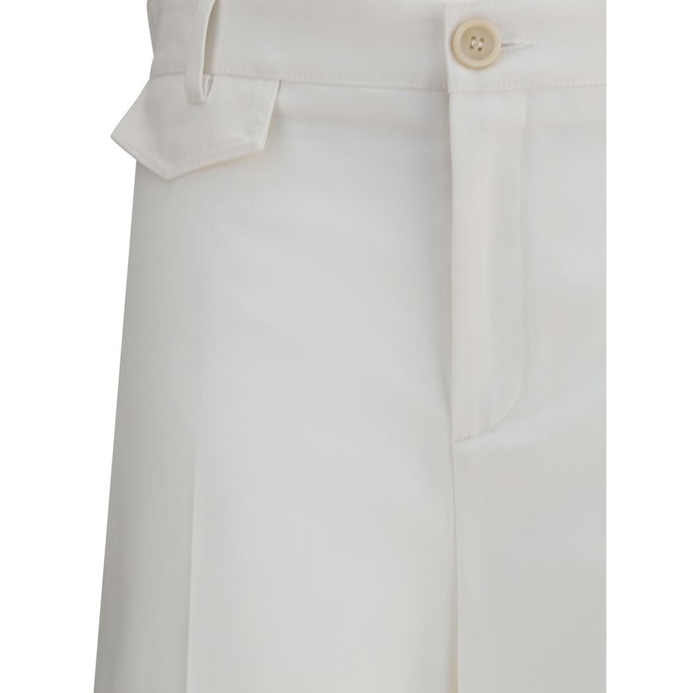 Chloé White Cotton Flared Pants