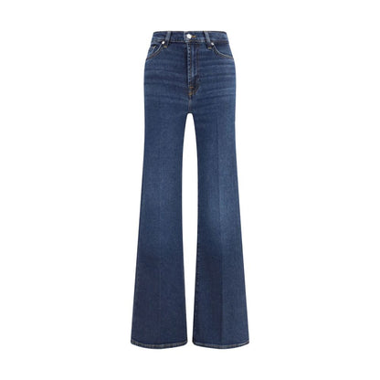7FOR Blue Cotton Flared Jeans 1728,26,27,28,72470364320,7FOR,Blue,Clothing,Flared Jeans - Jeans Denim - Clothing,Jeans Denim - Clothing,New with tags,W25,W29,Women