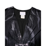 Roberto Cavalli Black Floral Viscose Sheath Midi Dress
