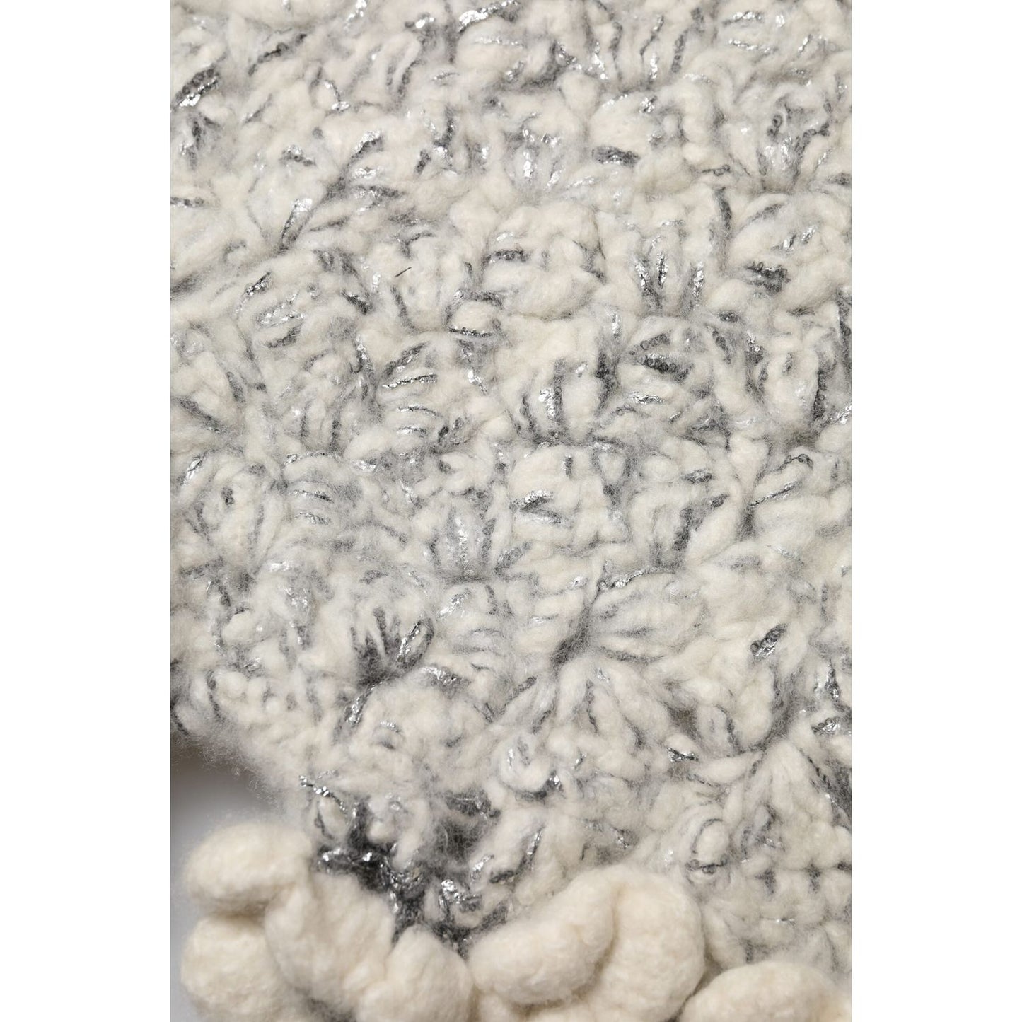 Dolce & Gabbana Metallic Bouclé Knit Cashmere Ruffled Shorts