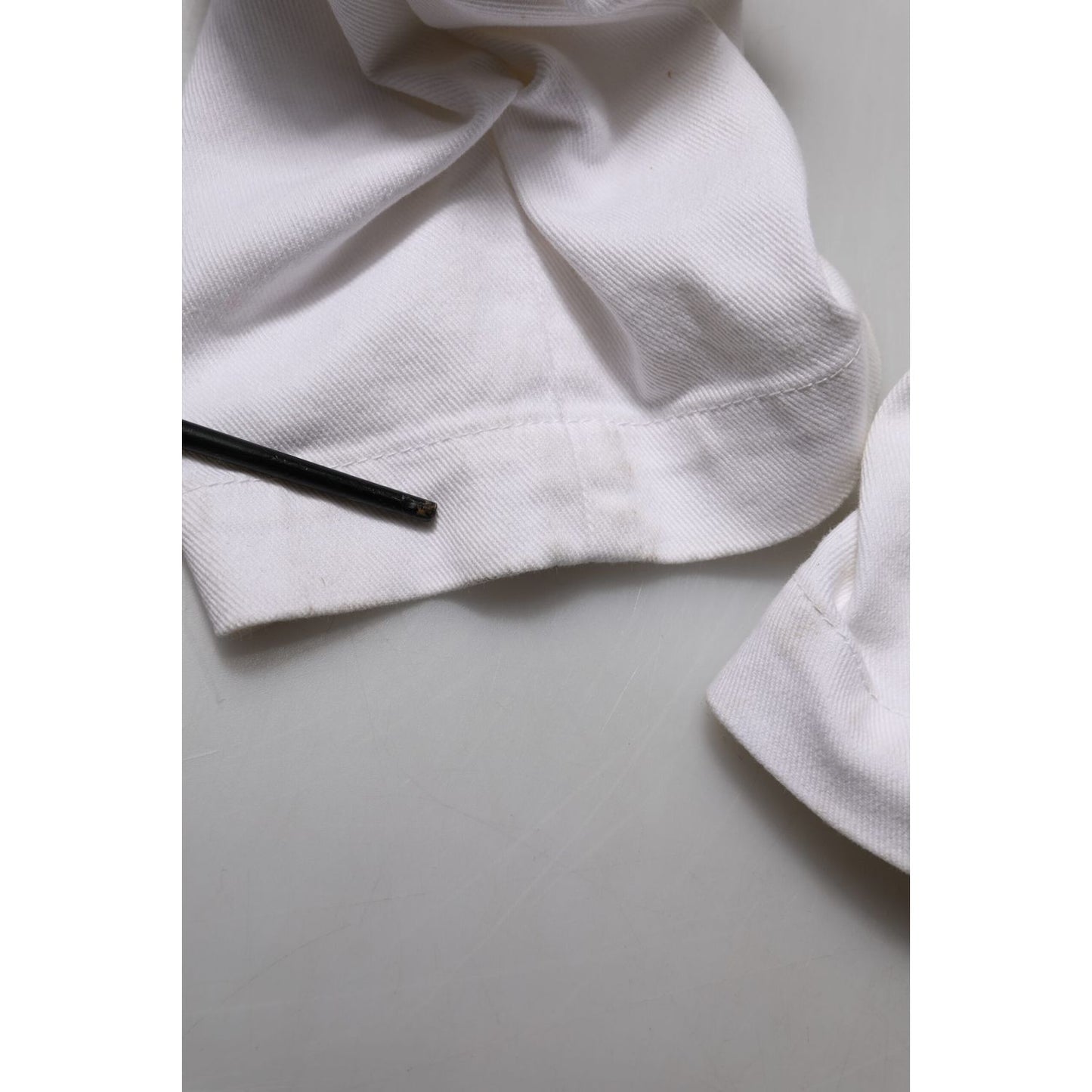 Dolce & Gabbana White Tattered Cotton High Waist Denim Jeans