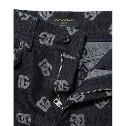 Dolce & Gabbana Black DG Logo High Waist Skinny Denim Jeans
