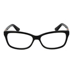 Guess Black Women Glasses Frame full-rim acetate, rectangle style, demo lenses, includes branded case.
