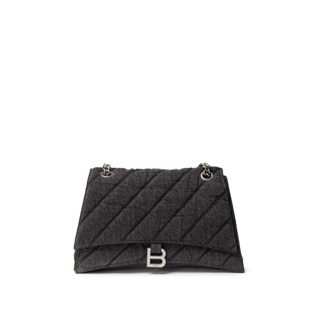 Balenciaga Black Fabric And Leather Shoulder Bag
